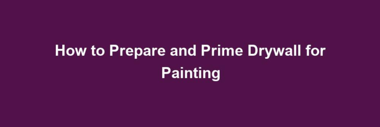 How to Prepare and Prime Drywall for Painting - allmartz