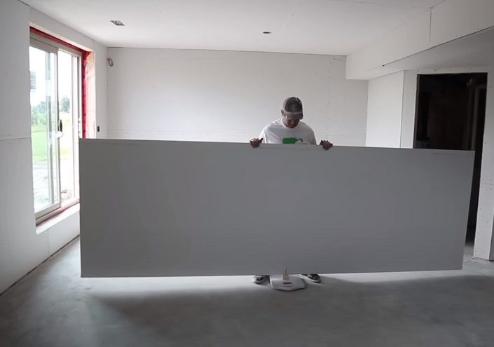 lightweight drywall weighing down on scale