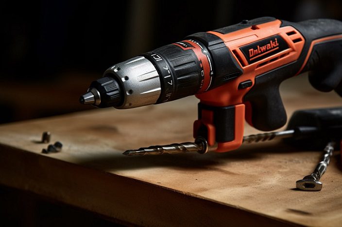 cordless screwdriver on top of the table