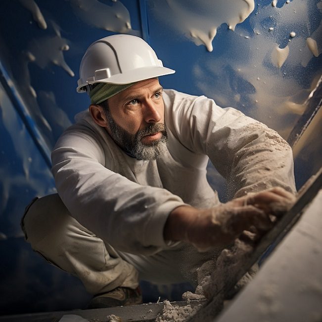 sanding the drywall prior to painting